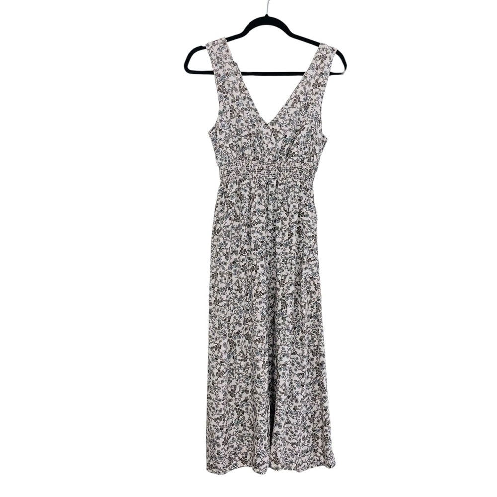 Old Navy Waist-Defined Floral Sleeveless Tie-Back Smocked Maxi Dress - Picture 8 of 10